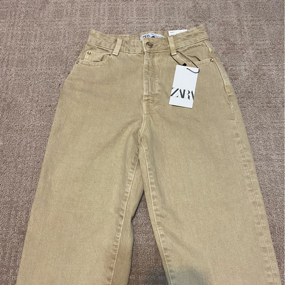NWT {Zara} Mom Fit High Rise Jeans ~ Size US 0 - Picture 2 of 16